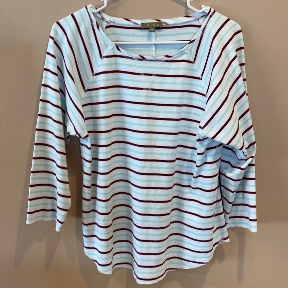 Lilla p cotton striped top